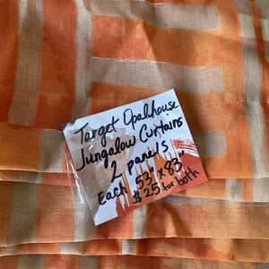 Opalhouse Orange and Cream Curtains